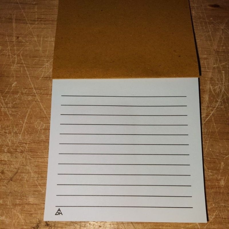 

Block Note / Nota Garis ukuran 1/6 folio ( 10,5x10, 5 cm) isi 50 lembar bahan HVS 75