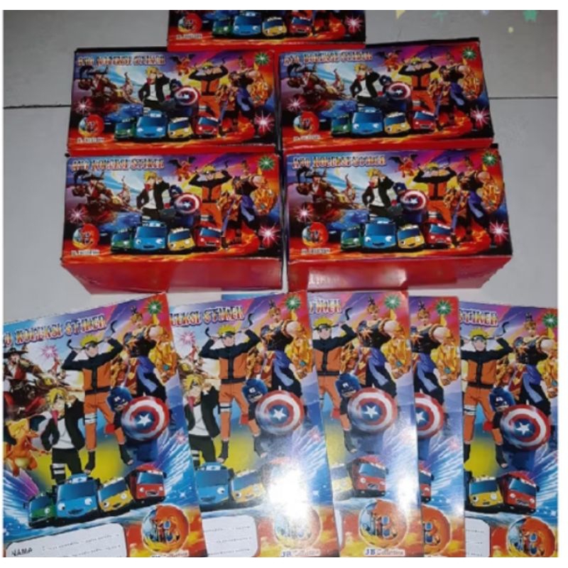 

stiker koleksi NARUTO paket hemat 4 box+ 40 buku album