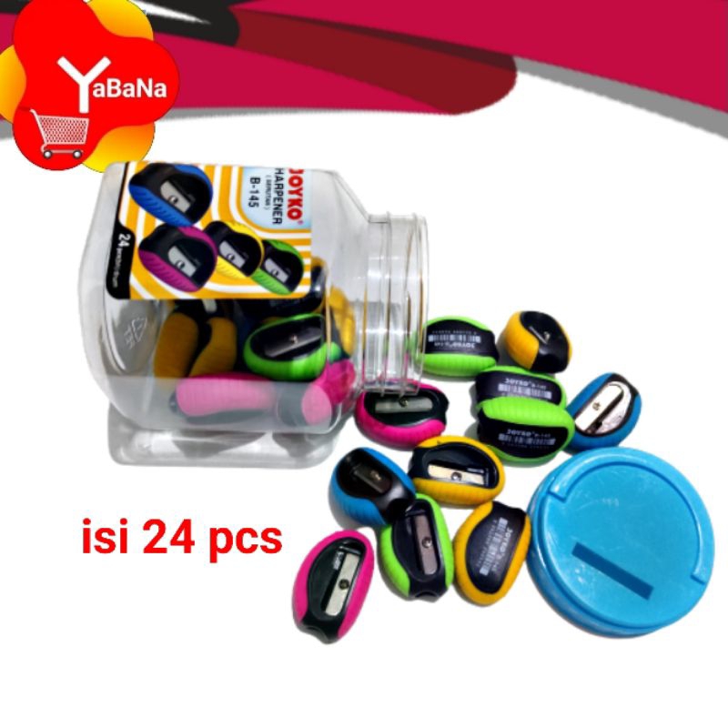 

Rautan Pensil Serutan Joyko B-145 Toples koin 24pcs