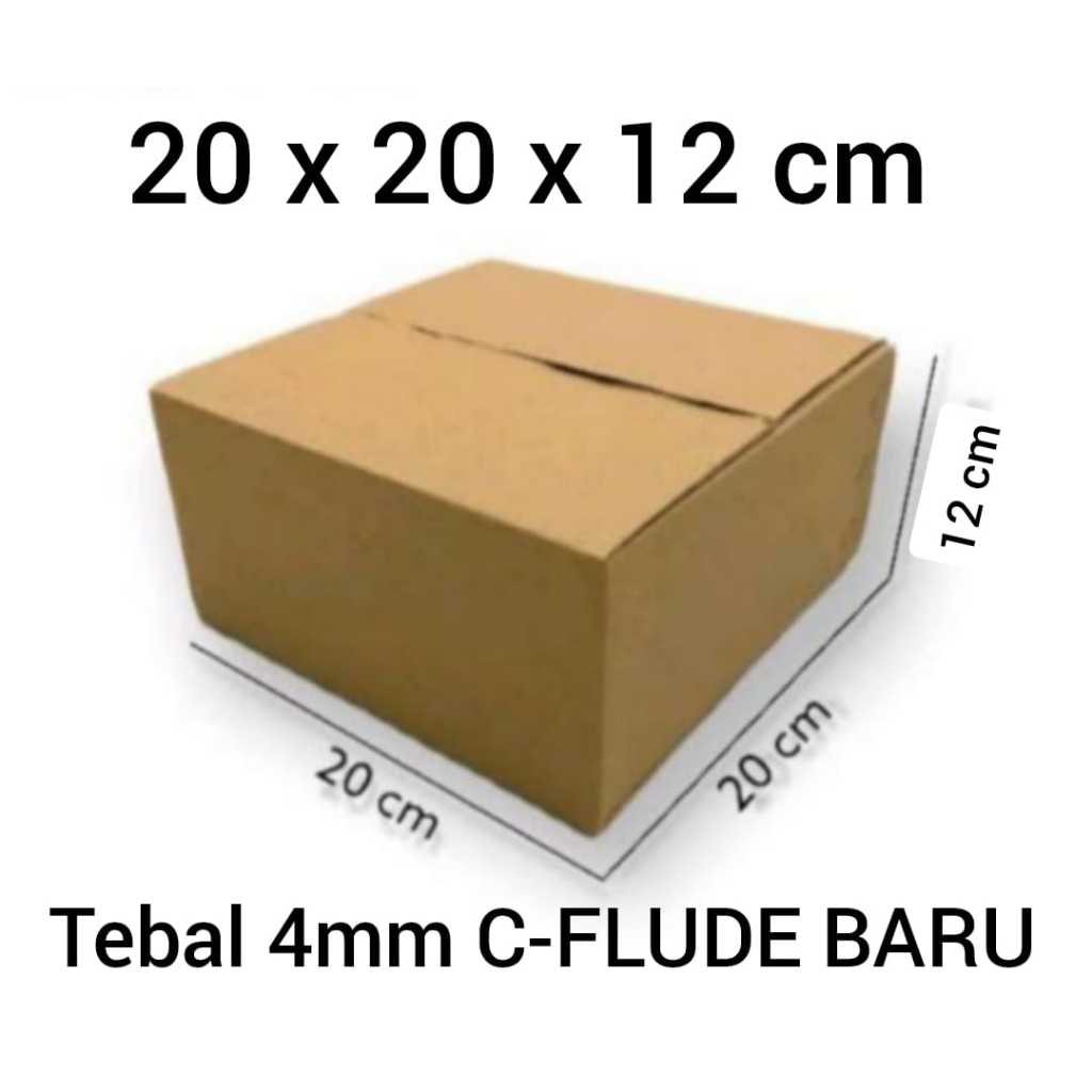 

KARDUS PACKING 20X20X12 CM TEBAL 4MM C-FLUDE SINGLE WALL BOX KARDUS PAKING