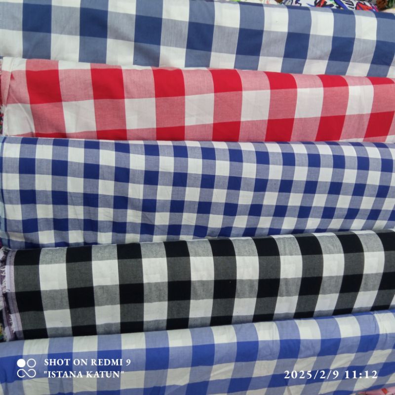 KAIN KATUN YANDET PREMIUM KOTAK KOTAK KEMEJA