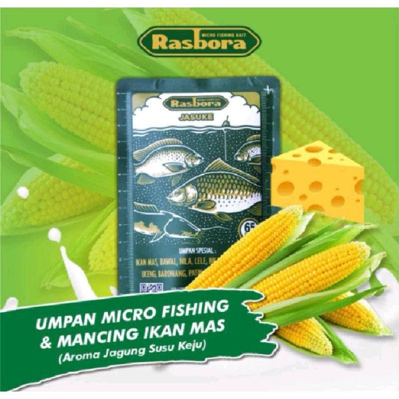 umpan ikan mas RASBORA jasuke Special Amis Durian Susu Pisang Susu Kemasan 65Gran