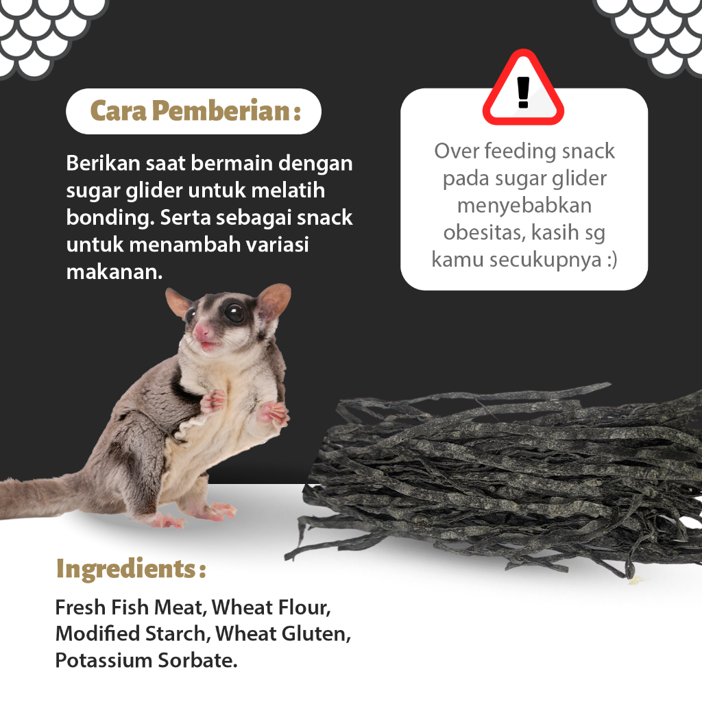ADEWAP GLIDER Fish Snack Thailand Camilan Sugar Glider - 1KG