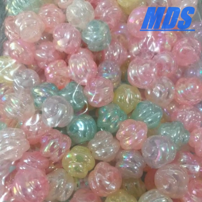Manik 16mm Ulir jelly ab mix warna isi 1 pon