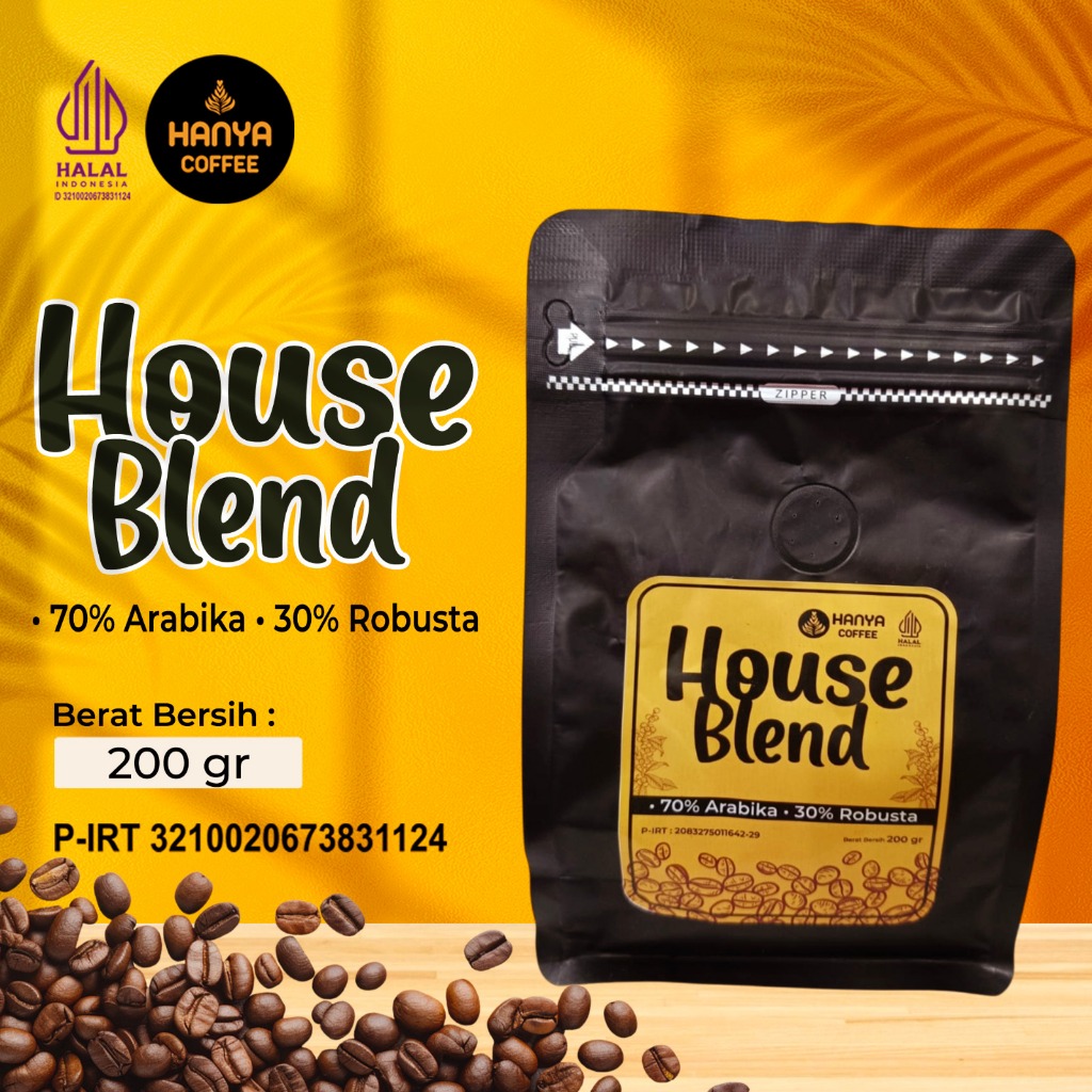 

Hanya Coffee - Espresso House Blend Specialty Arabika 70 % - Robusta 30% - Roasted Beans 200 gram