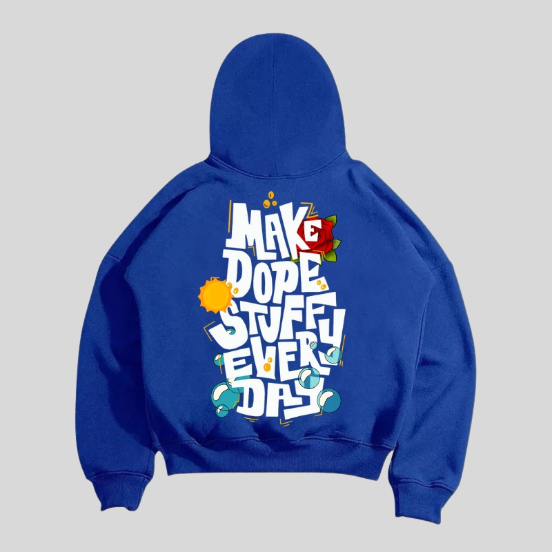 OURSTORY Hoodie Boxy Oversize Fleece 330gsm pria dan wanita DOPE STUFF