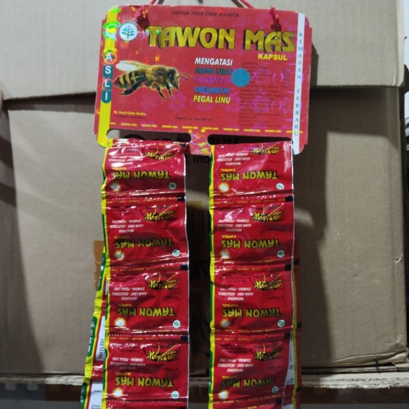 Kapsul Asam Urat cap Tawon Mas/renteng original asli