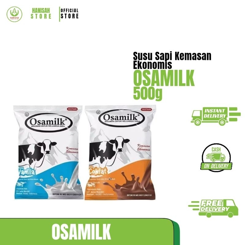 

Susu Sapi OSAMILK Coklat & Vanilla 500g