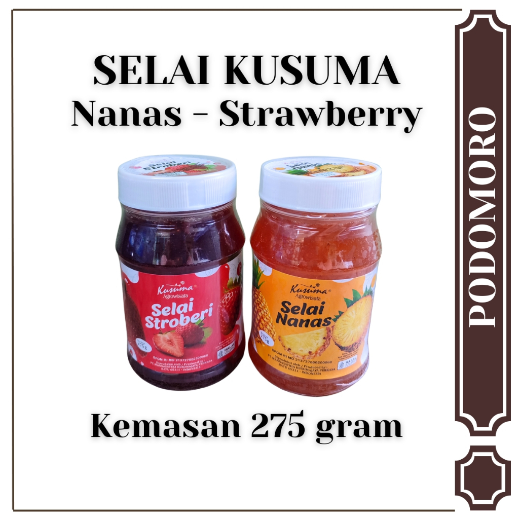 

Selai Buah Kusuma Strawberry & Nanas Kemasan 275 Gr EXP 2026
