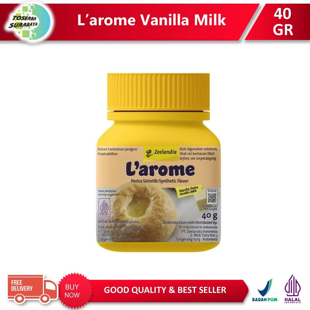 

L'Arome Vanilla Milk Powder 40gr - ZEELANDIA Larome Vanila Susu