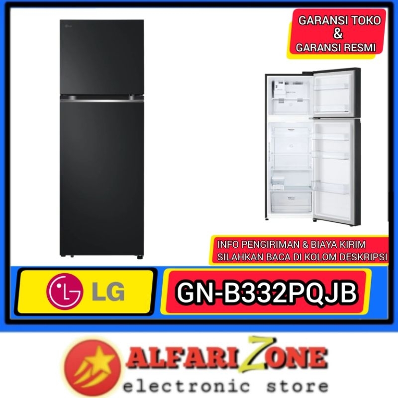 LG GNB332PQJB Kulkas LG 2 Pintu inverter 360L Hitam GNB332 332PQJB