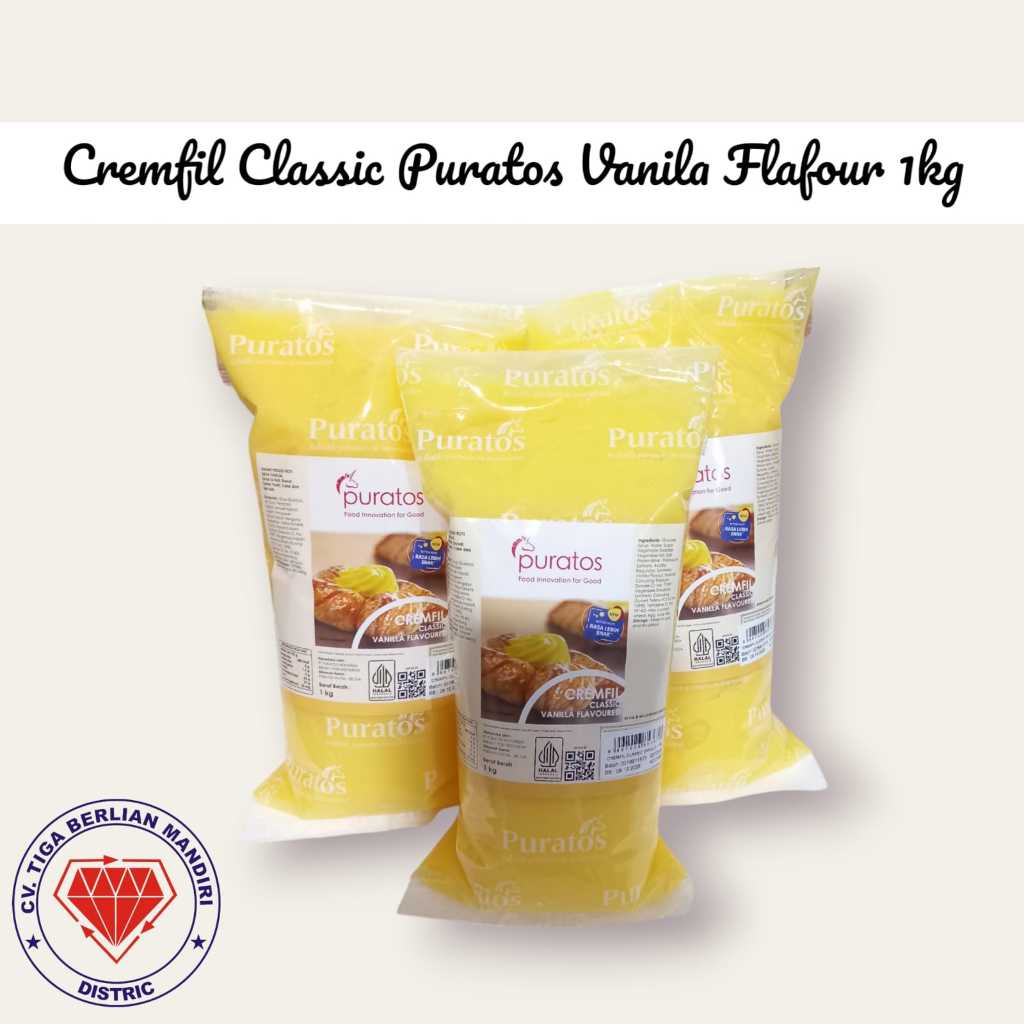 

CREAMFILL PURATOS VANILA DAN BANANA 1KG/PCS