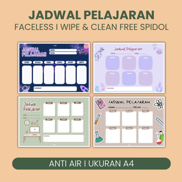 

UMNI Jadwal pelajaran wipe & clean FREE Spidol