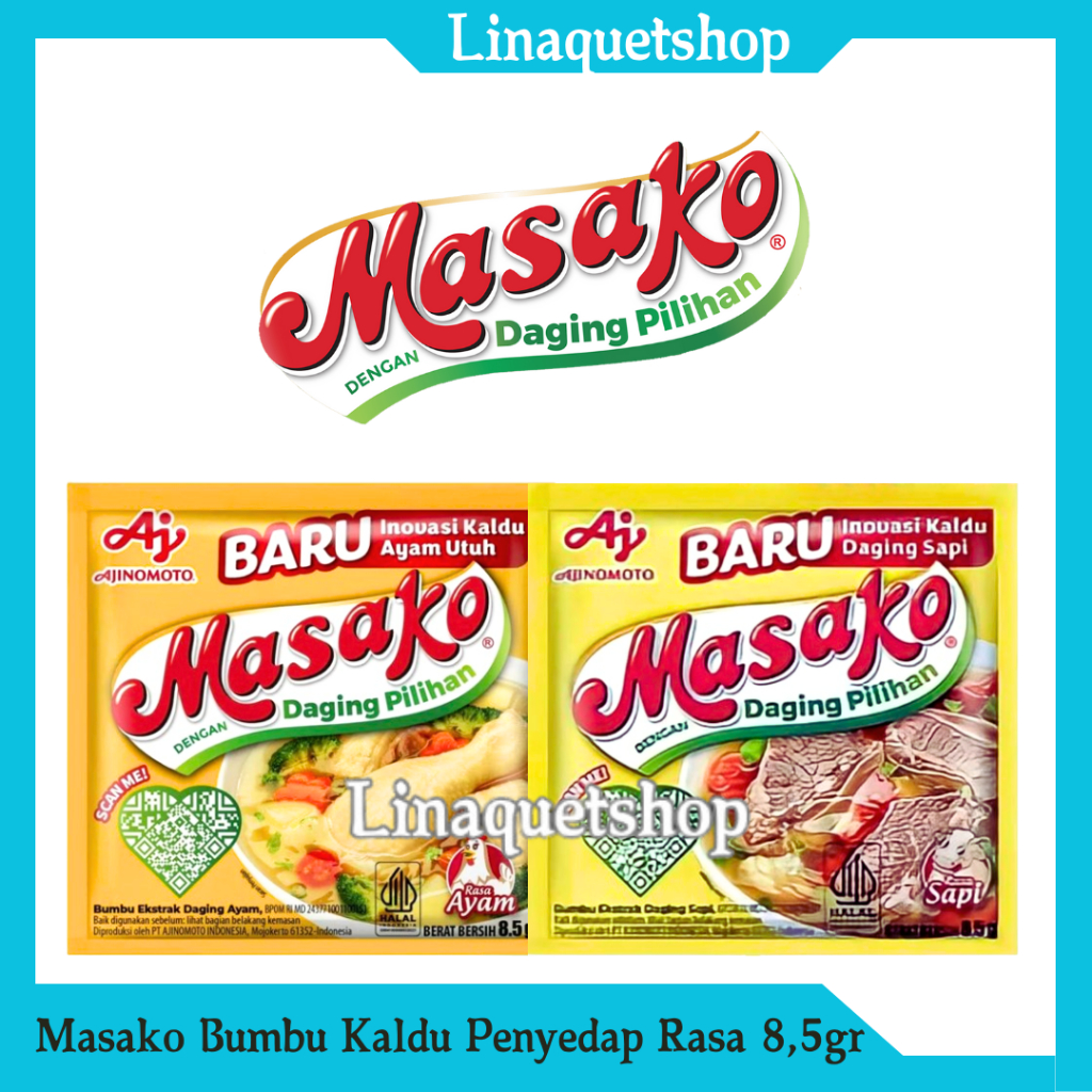 

MASAKO Bumbu Kaldu Penyedap Rasa 8,5gr (12 Pcs)