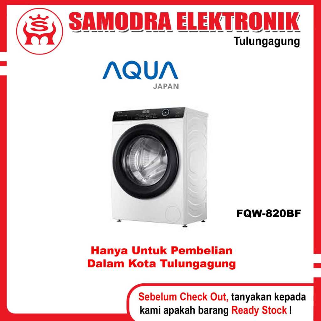 Mesin Cuci AQUA FQW-820BF | Mesin Cuci Bukaan Depan 8 Kg Front Loading Aqua