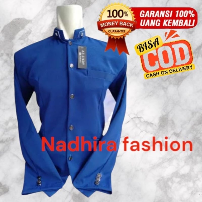 baju koko pria jasko polos lengan panjang