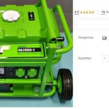 

Generator RYU RG 2800-1 Genset 2000 Watt 4 Tak Bensin Murni RG2800