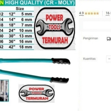 

Gunting Beton 42" WIPRO Bolt Cutter Gembok Rantai Besi Heavy Duty Tang