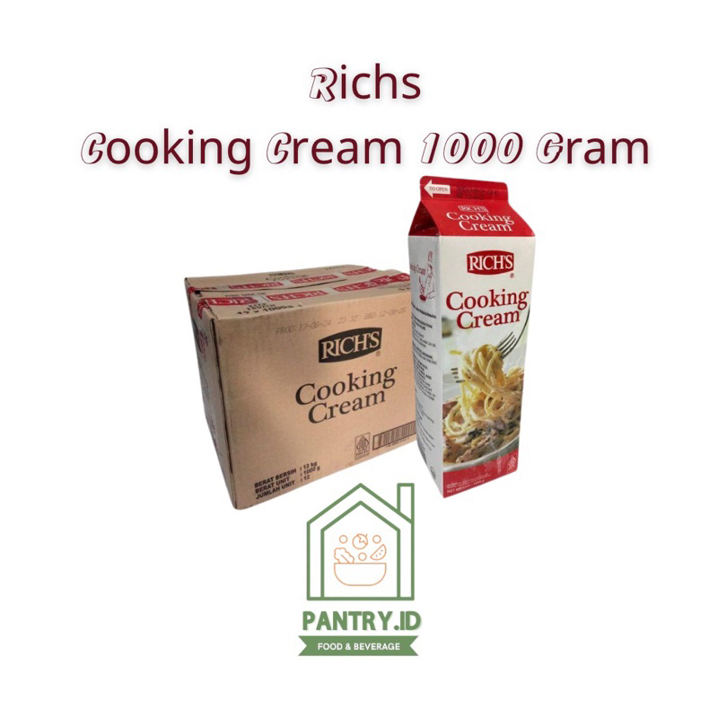

Cooking Cream Richs 1000gr free Buku resep