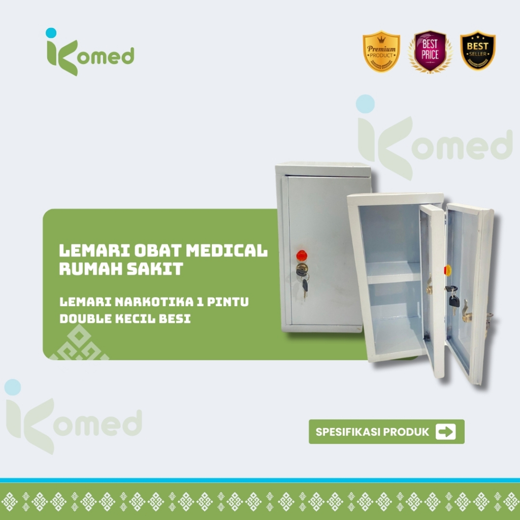 Lemari Obat medical Rumah Sakit | Narkotika Mini 1 Pintu Double Kecil Besi Pc