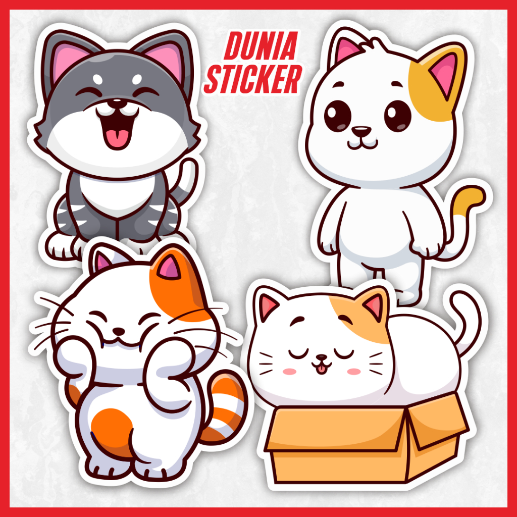 

STICKER KITTEN KUCING LUCU UNTUK LAPTOP/HP/DINDING/CERMIN BAHAN VINYL ANTI LUNTUR