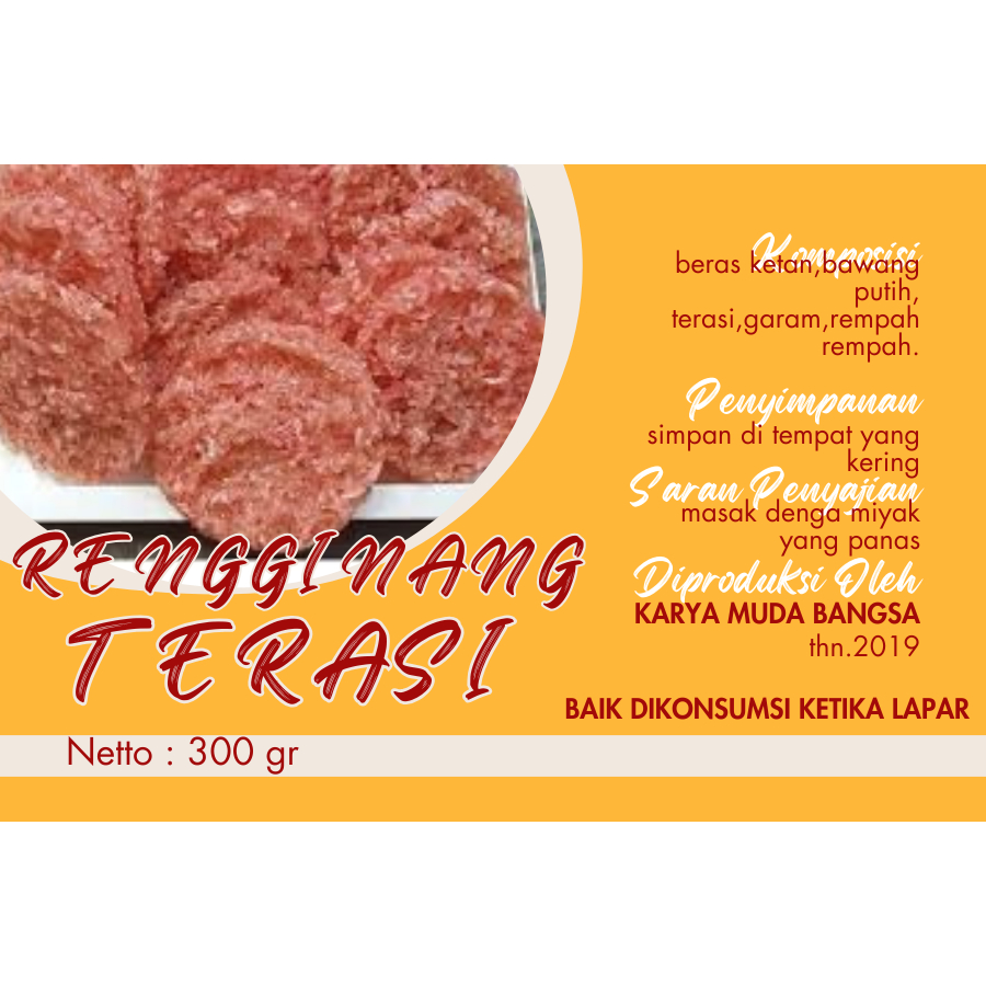 

Kerupuk Mentah Rengginang Rasa tersedia 3 varian rengginang terasi/rengginang ketan/rengginang bawang putih