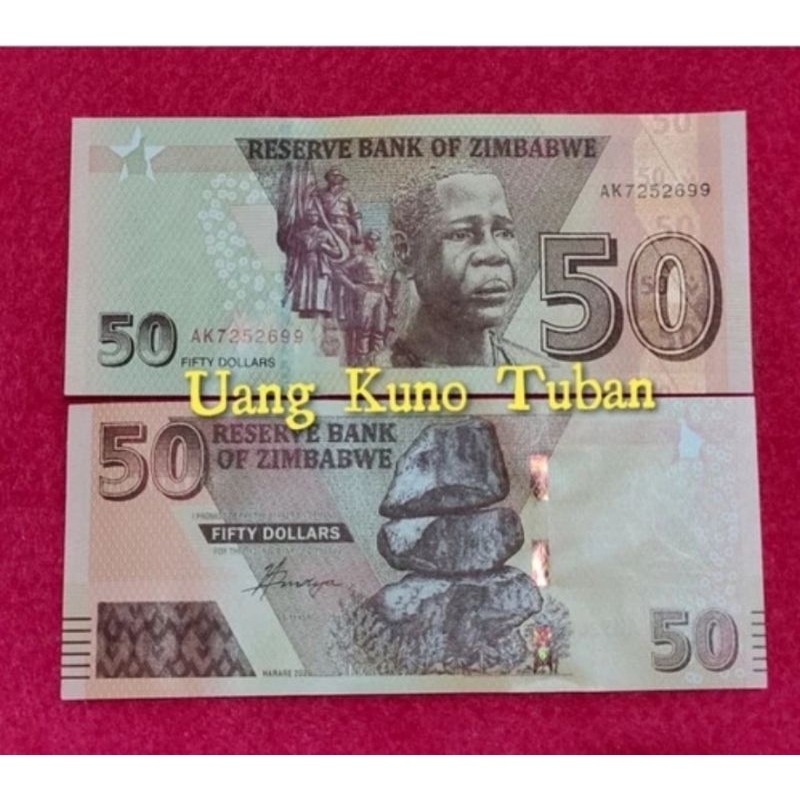 uang asing ZIMBABWE 50 DOLLARS