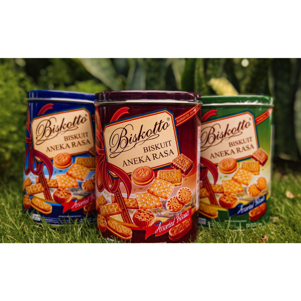 

BISKOTTO ASSORTED BISCUIT TIN 600GR / BISKUIT ANEKA RASA KEMASAN KALENG