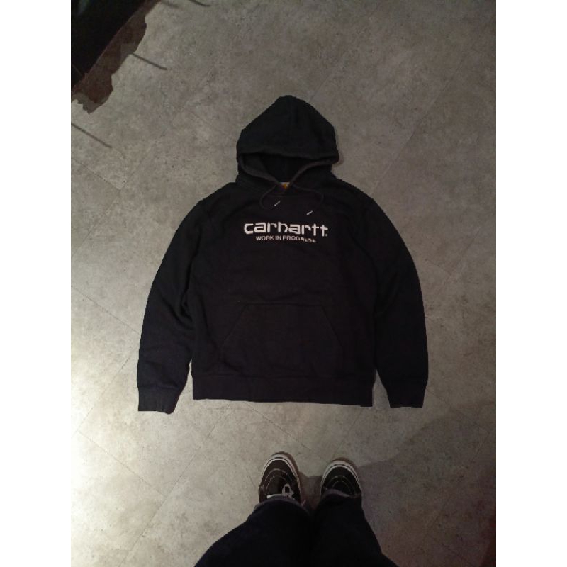 Hoodie Carhartt Hooded WIP Script Sweat Black Original Bekas / Second