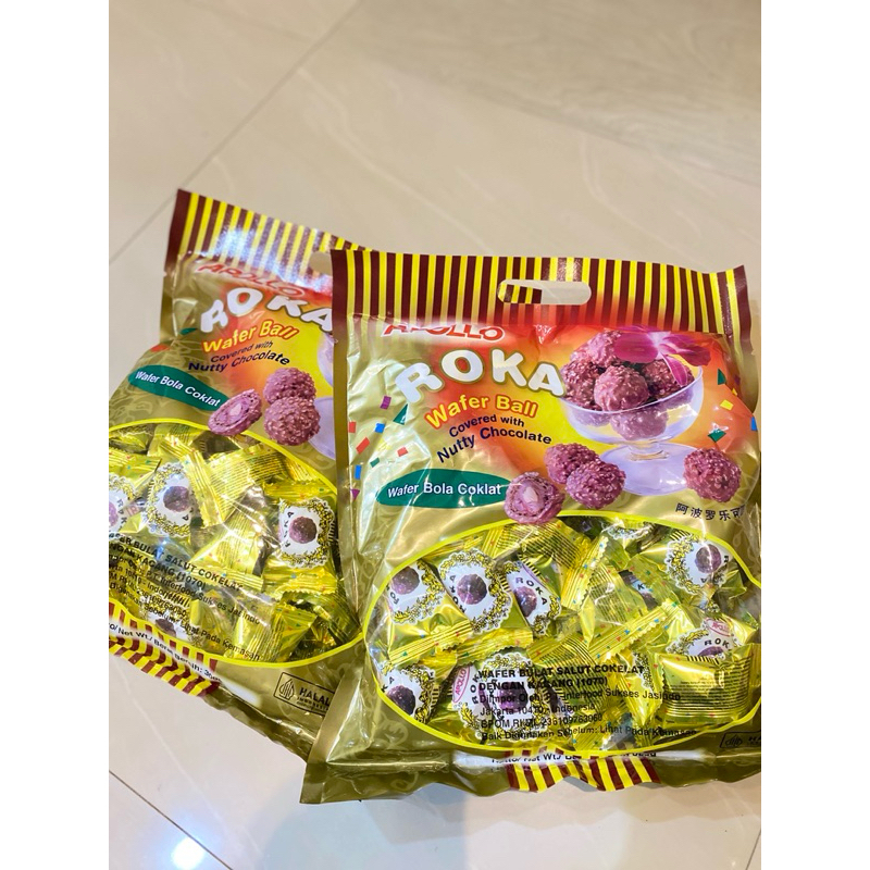 

coklat roka wafer bola coklat isi 50