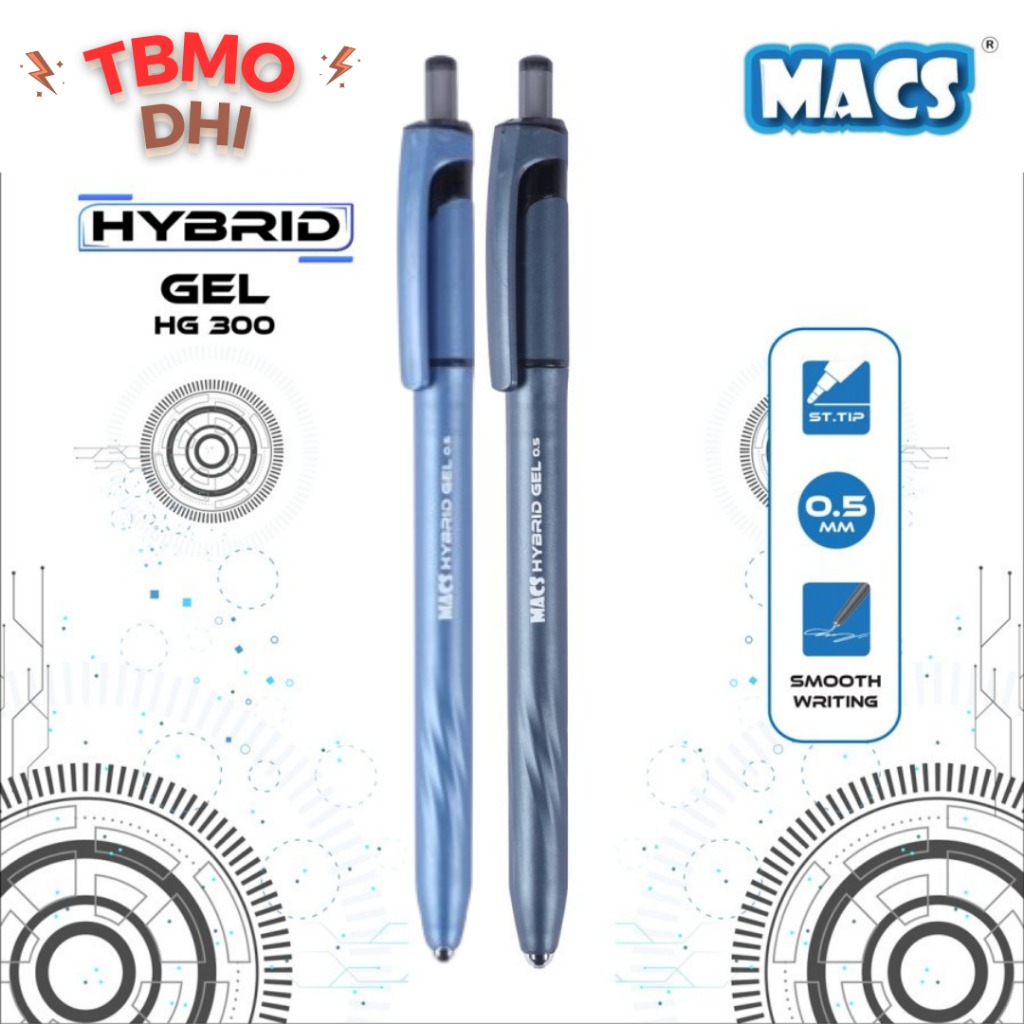 

TBMO MACS Hybrid Gel Pen HG 300 1Pcs - Black ( Pulpen / Pena / Ballpoint )