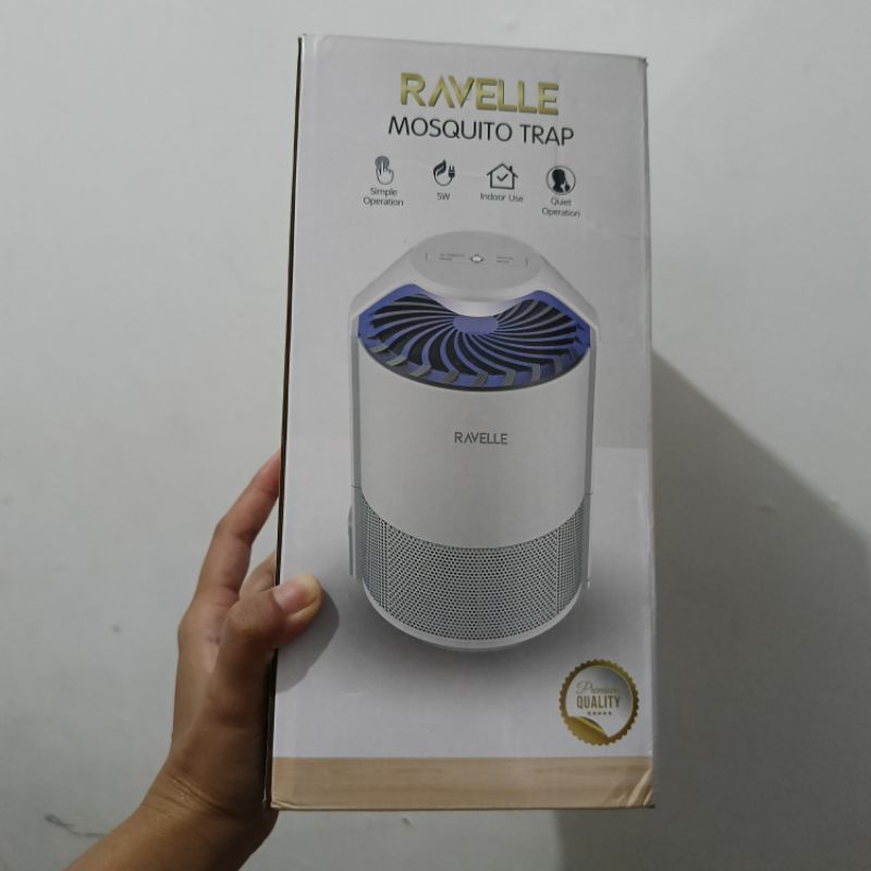 Ravelle Mosquito Trap - Perangkap Nyamuk Elektronik 23x13cm, 550g, UV dan Lem, 20m², Tanpa Radiasi, Asap, Kimia