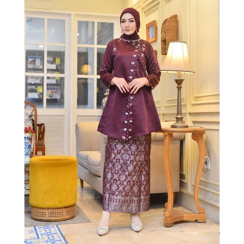 Set Kebaya Janggan Payet / Kebaya Modern / Kebaya Wisuda / Kebaya Remaja / Kebaya Pesta / Kebaya Kon