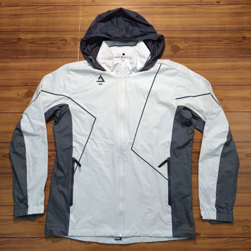 Jaket Running K2 Softshell Second Putih size M-L