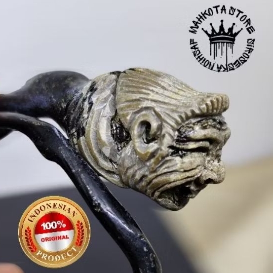 gelang akar bahar hitam bonggol asli ukir semar 100% original