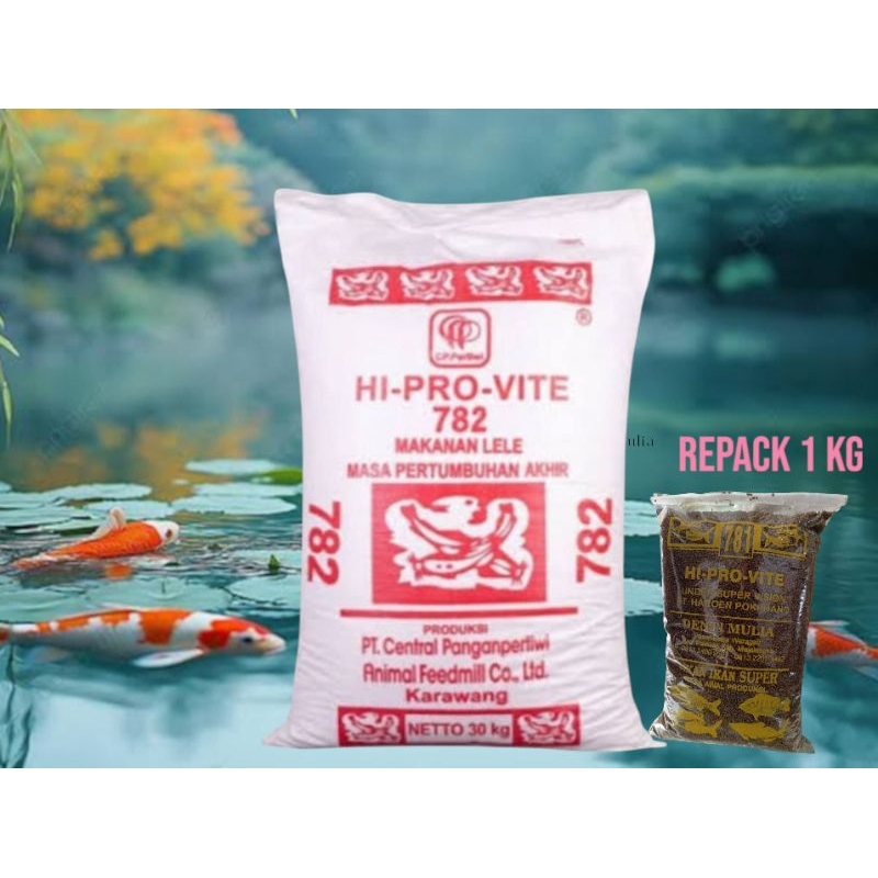 pakan ikan hi-pro-vite 782 repack 1 kg
