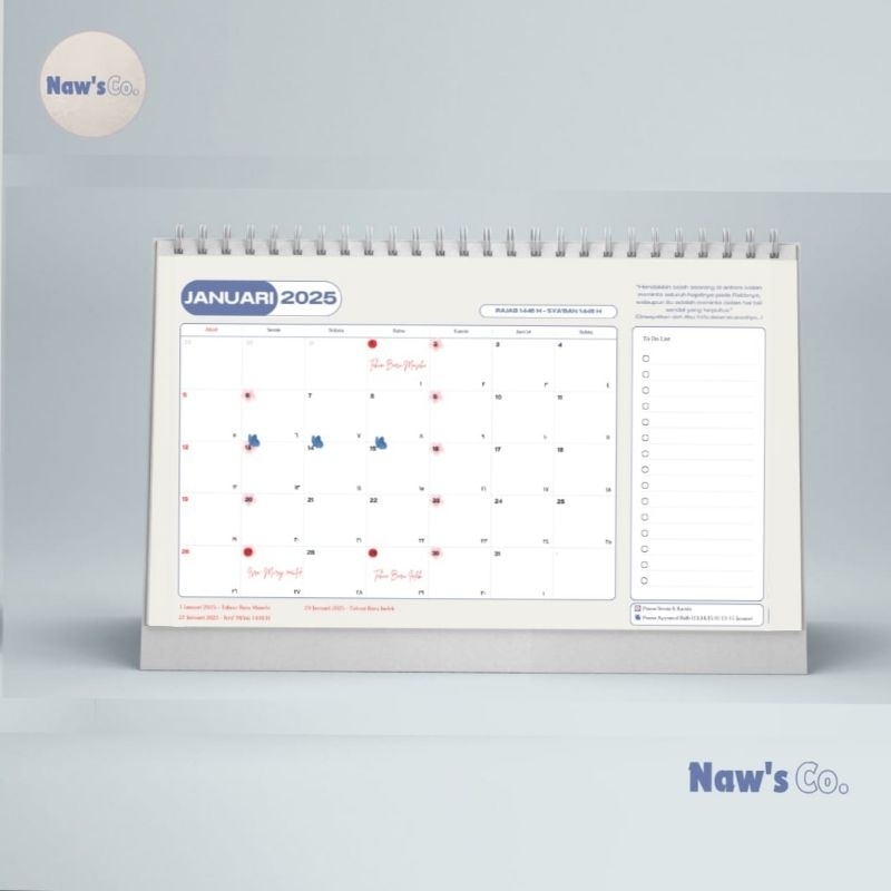 

[Pre-order] Kalender 2025 Hijriyah Masehi - Kalender Meja 2025