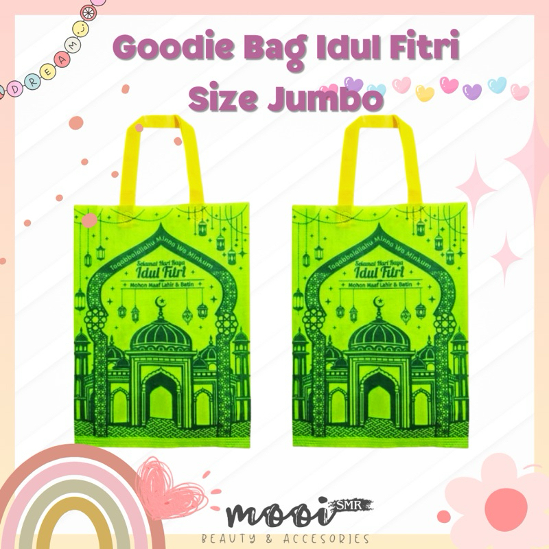 

Goodie Bag Idul Fitri | Tas Tentengan Lebaran | Spun Bound Eid Mubarak