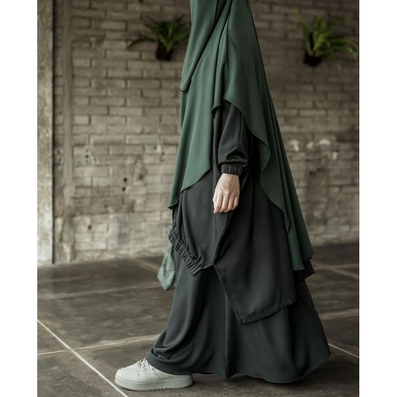 PRELOVED | French Khimar dheambunproject | FK Zeya DMP Darkgreen