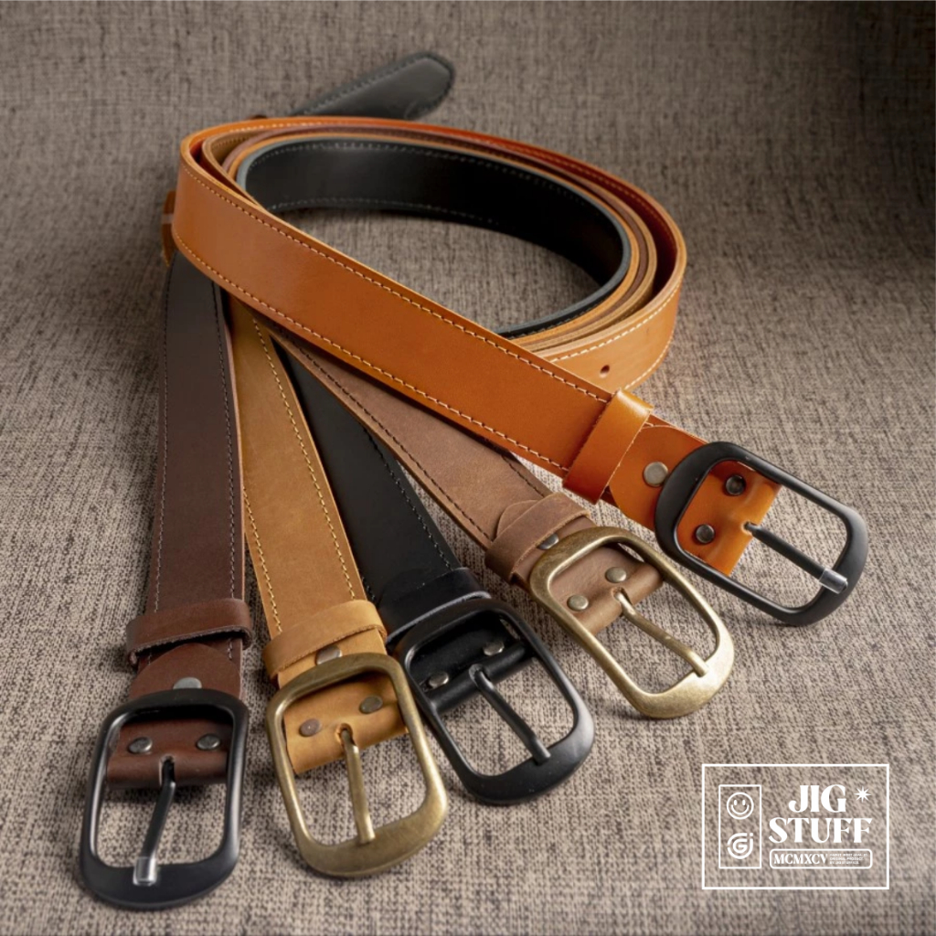 Ikat Pinggang Kulit sapi asli lebar 4 cm panjang 120 cm Gesper sabuk menbelt buckle oval