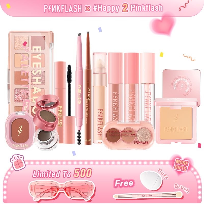Pinkflash paket makeup satu set lengkap