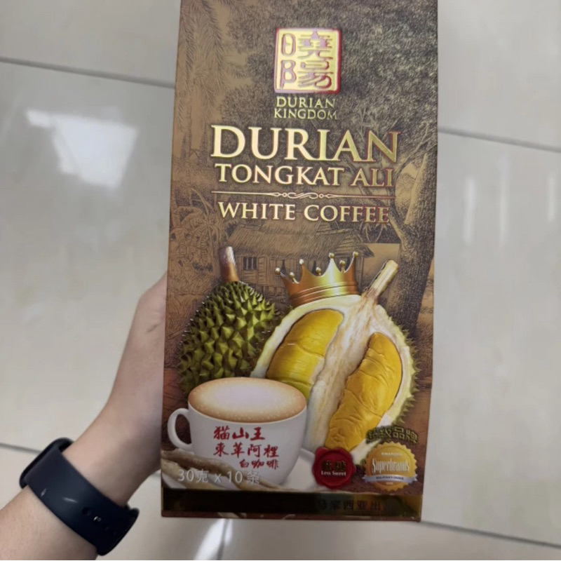 

DURIAN KINGDOM DURIAN TONGKAT ALI WHITE COFFEE LESS SWEET 350gr