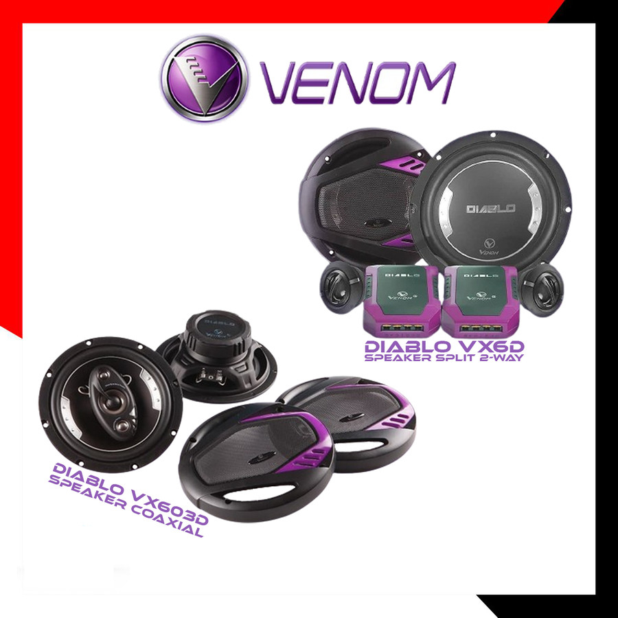 Paket Audio Mobil VENOM DIABLO SERIES Speaker VX 6 D + VX 603 D ORIGINAL