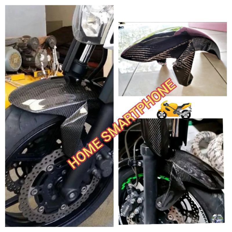 Spakbor depan Kawasaki ER6 ER6N ER6F carbon Kevlar