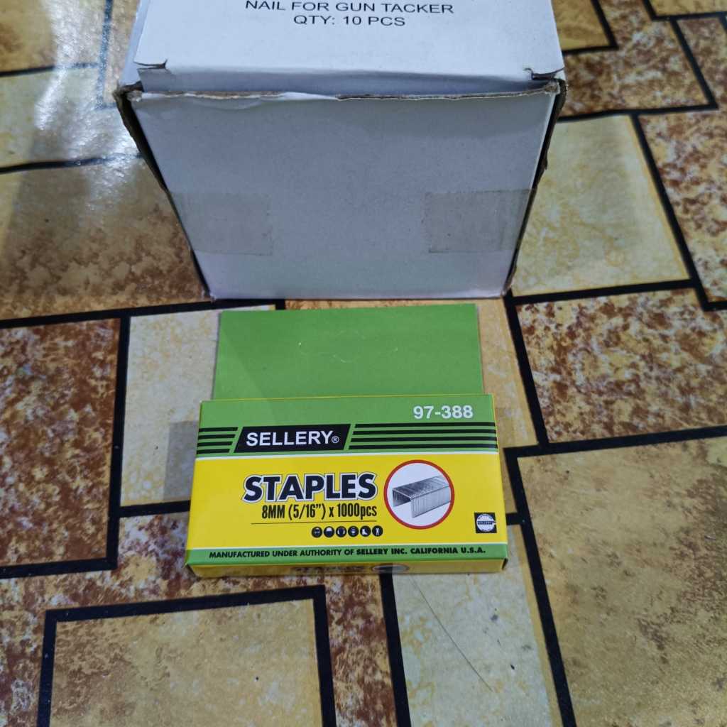 

[10 DOS KECIL ISI 10000 PCS] ISI STAPLES KLIP SELLERY 8MM