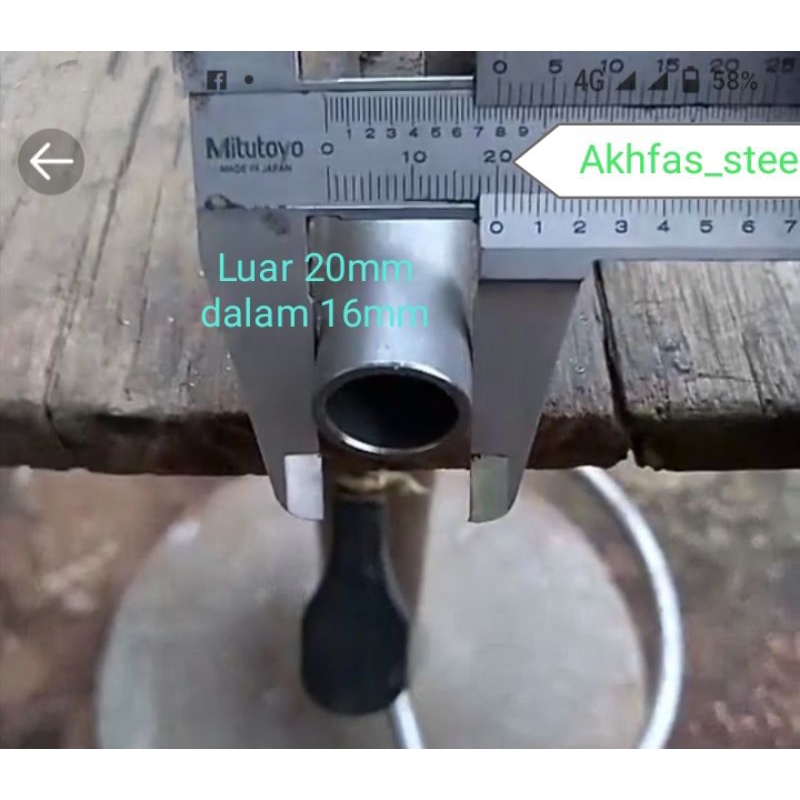 Pipa Besi Seamles luar 20,dalam 16mm