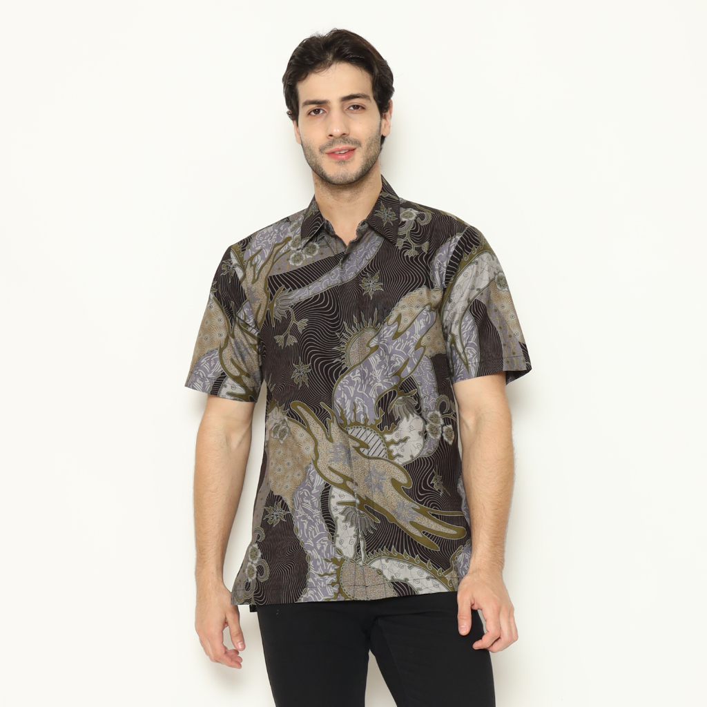 Kemeja Batik Pria - Bhatara Batik Wesley - Atasan Kemeja Batik Lengan Pendek