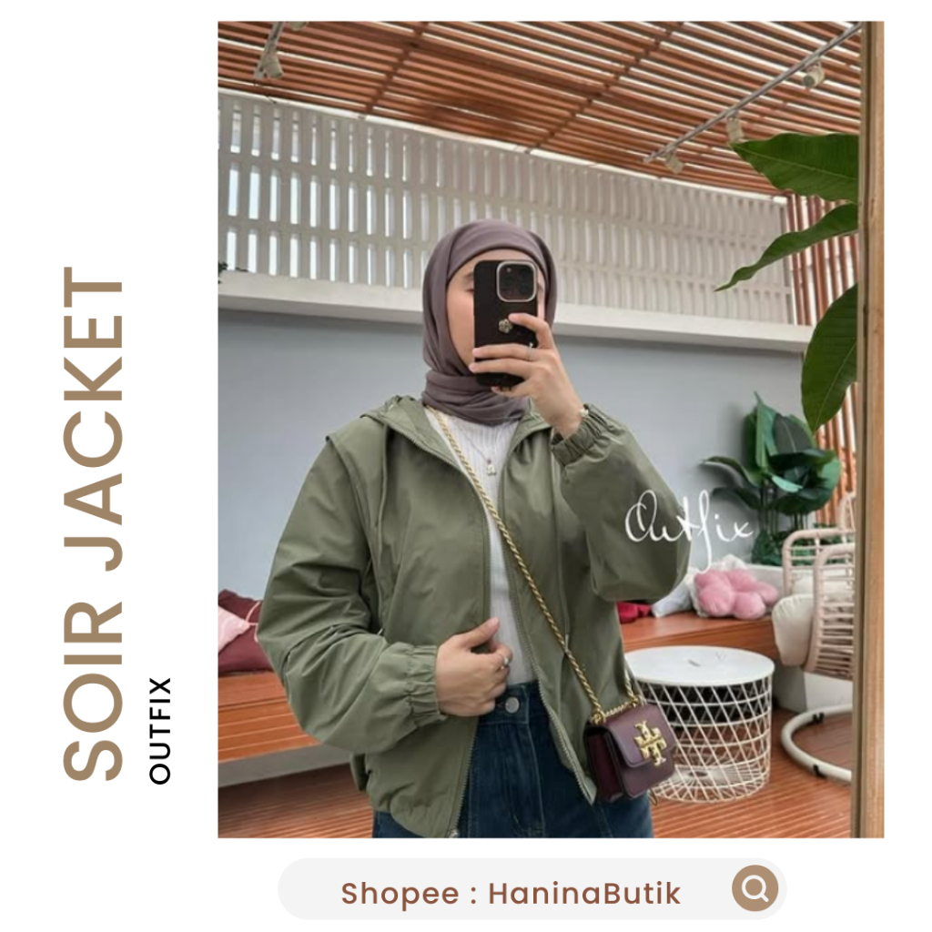 (𝗦𝗜𝗔𝗣 𝗞𝗜𝗥𝗜𝗠) SOIR PARASUT JACKET ARMY ARMOR by OUTFIX | JAKET WANITA | JAKET PARASUT | JAKET OLAHRAG