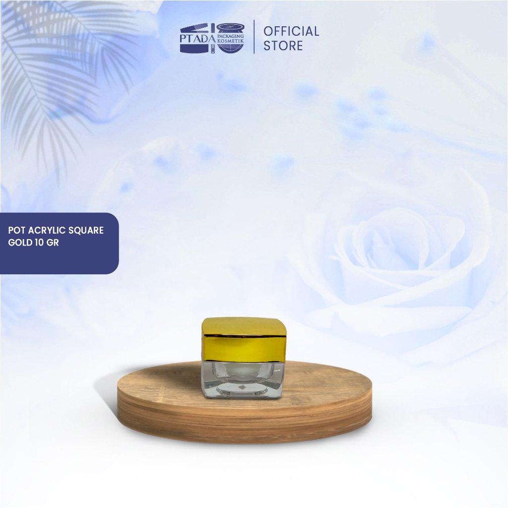 Pot Acrylic Square Gold 10gr