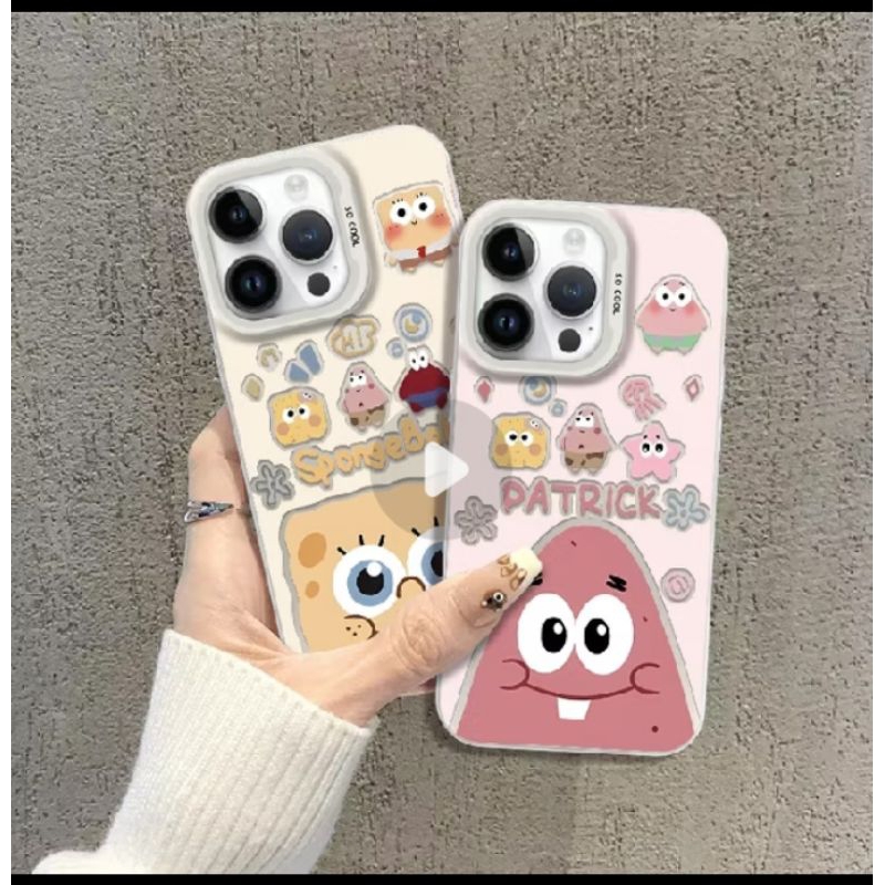 Casing Pelindung Smartphone iPhone 13 pro I 14 pro max Spongebob & Patrick
